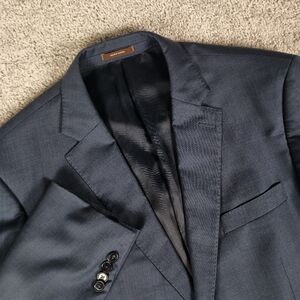 Peter Millar 46R Two Button Wool Blue Mens Blazer